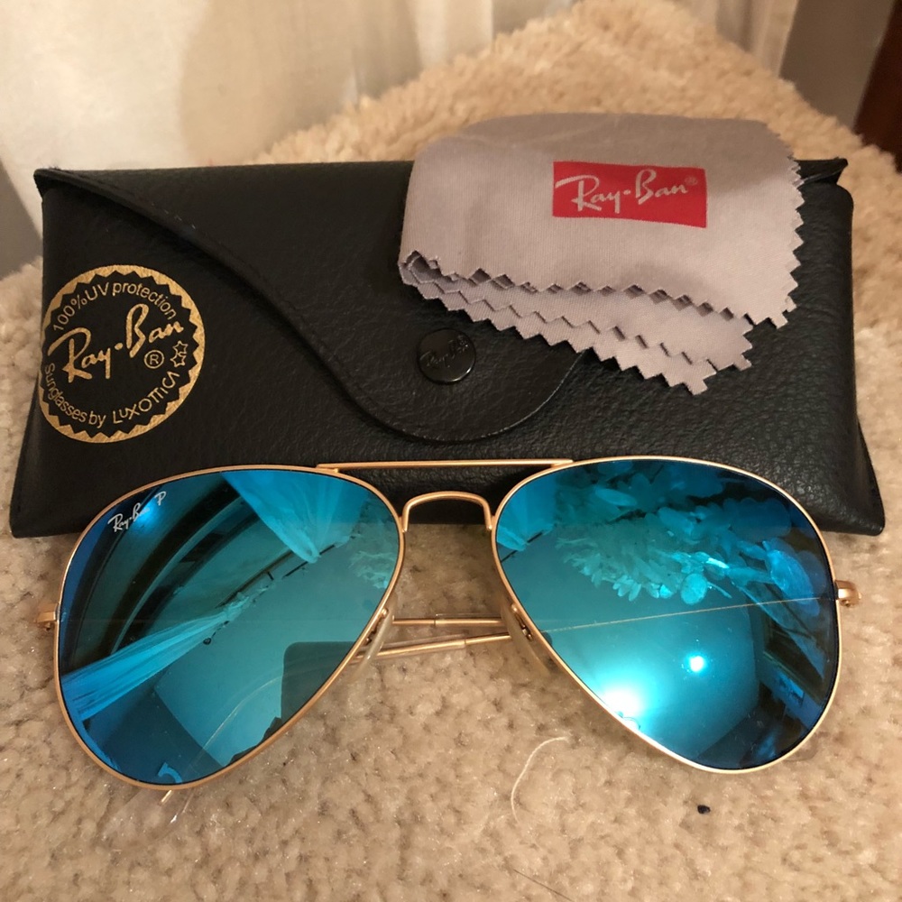 Rayban Aviator - POLARIZED - Blue Flash Lens